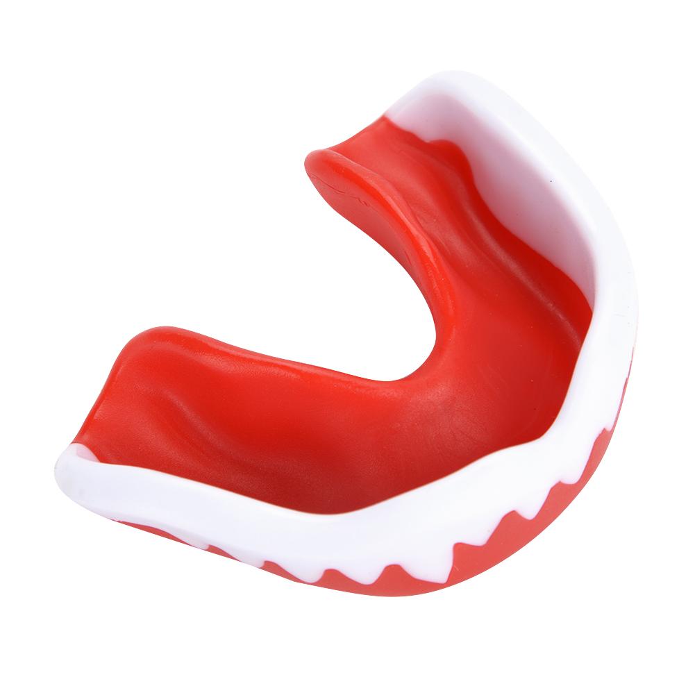 Professional Mouth Guard Teeth Protector Gum Shield Karate Boxing Protection Tool Red White