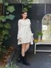 Fabric Seoul Satin Glossy Mini Dress_Ivory