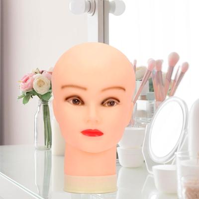 Volně stojící panenka na make-up hlavy holohlavého manekýna s pevnou parukou pro salon šátků