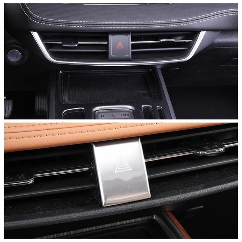 Car Dashboard Central Air Vent Frame Emergency Light Lamp Switch Warning Button Cover Trim For Haval Jolion  - 2024 Interior