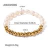 Stainless Steel Freshwater Pearl Beaded Bracelet with 16K Gold PVD Chain - Women's Gift