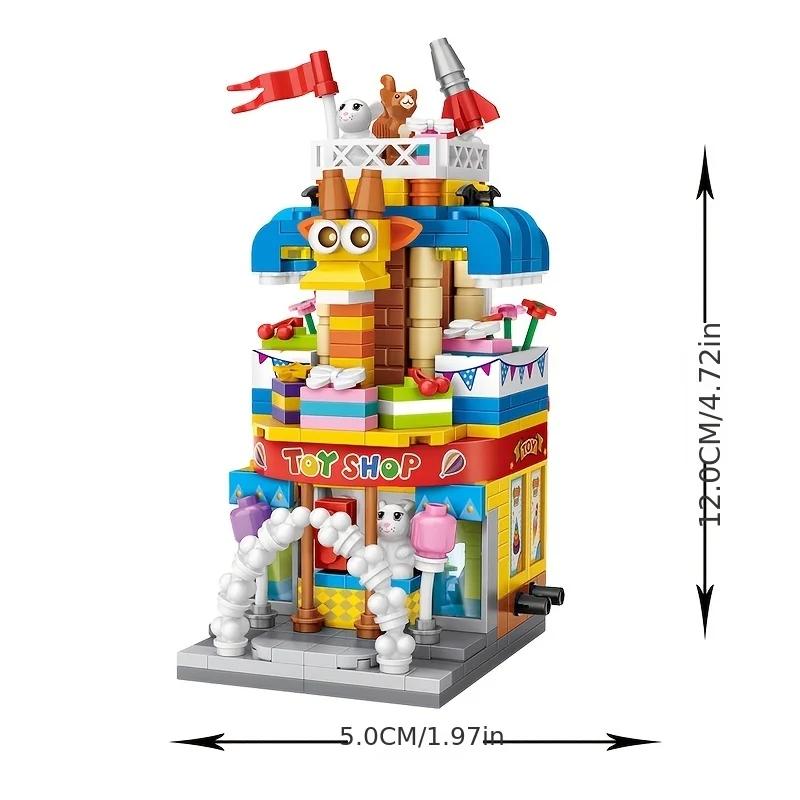 Mini Street View Game Hall Toy Store  Candy Store Nut Store  Building Blocks Christmas and Thanksgiving Gifts