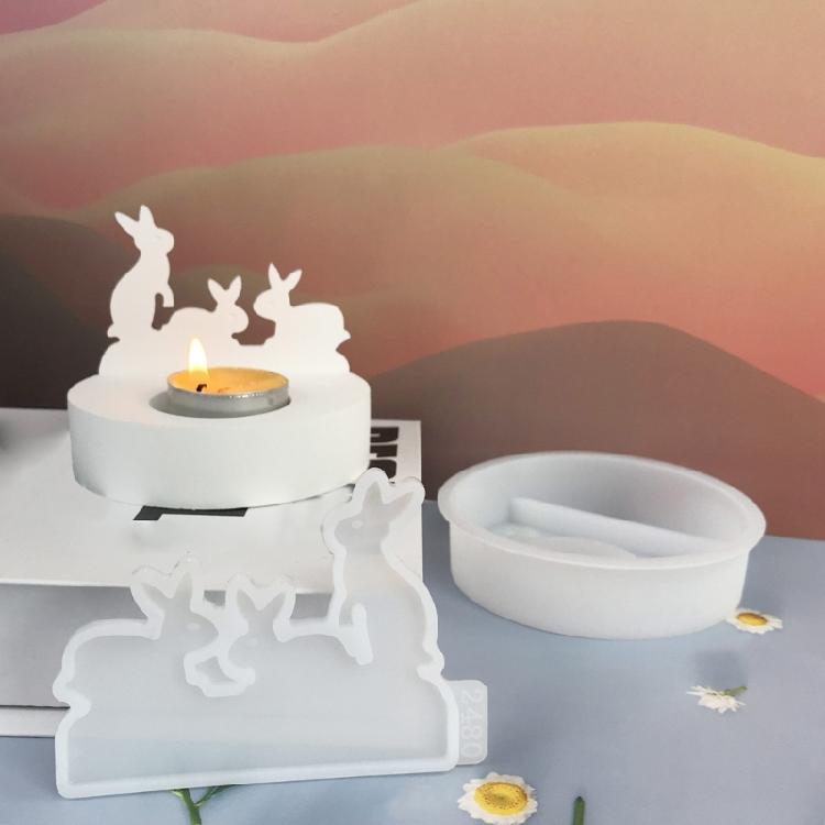 Silicone Mould Gypsum Candle Holder Mold Candle Stand Mould Jewelry Making Tool