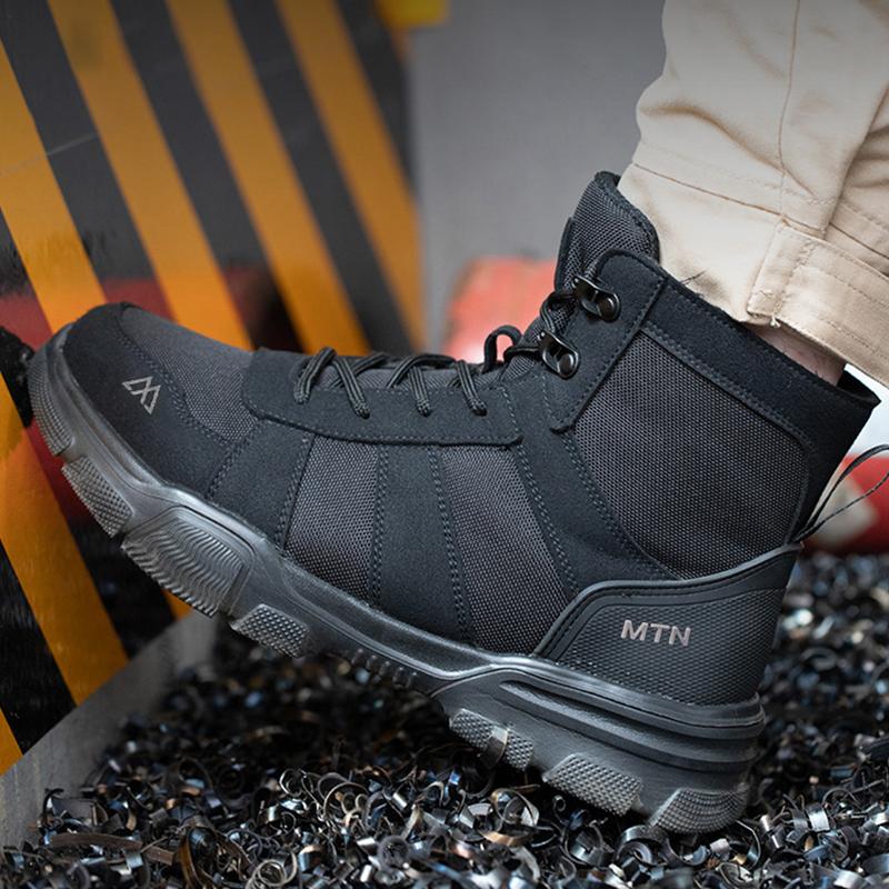 Anti-impact And Anti-piercing Work Shoes Men Lightweight Breathable Safety Shoes Indestructible Construction Working Boots Men