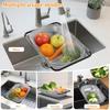 Non-slip Handle Sink Drain Basket Scalable Vegetables Draining Racks Strainer Basket  Rinse Fruit