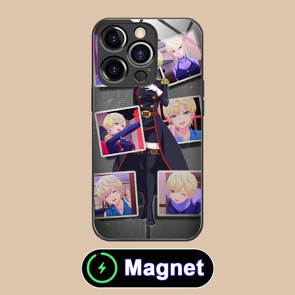 

Mato seihei no slave Tenka Izumo Glass MagSafe Mobile Phone Case for iPhone 17 16 15 14 13 12 11 Air Pro Max Plus Mini Colorful iPhone17