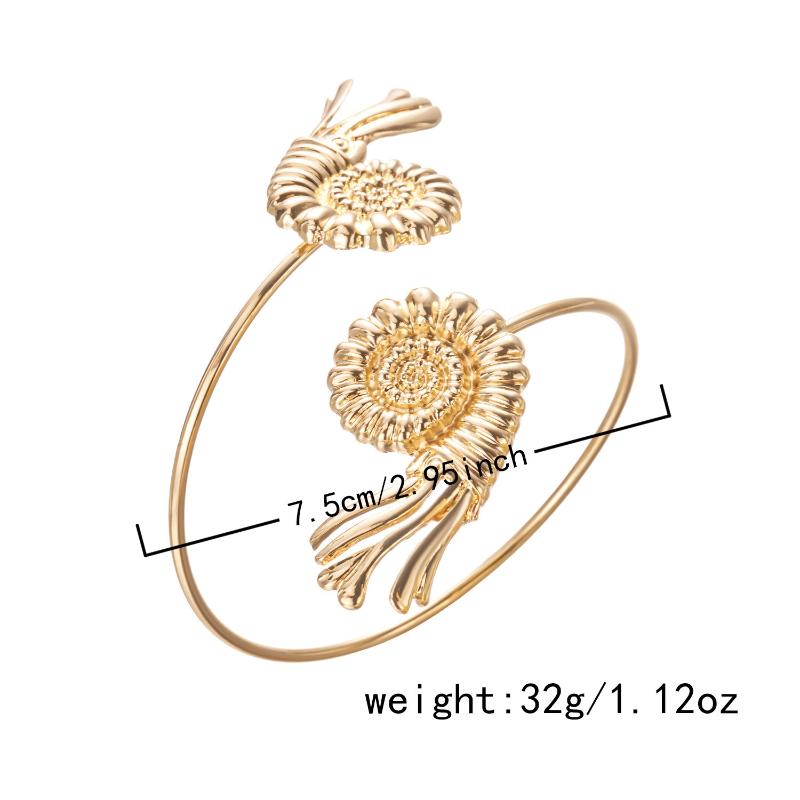Vacation Style Seashell Starfish Open Arm Bracelet Bohemia Personality Adjustable Women'S Armband