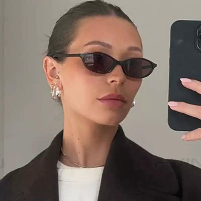 Classic Vintage Oval Sunglasses Women Men Small Frame Simple Trend Sun Glasses Driving Fishing Shade Glasses