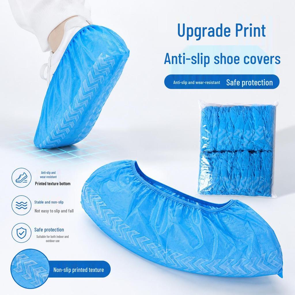 Thickened Non-Slip Breathable Disposable Non-Woven Shoe Covers for Indoor Use