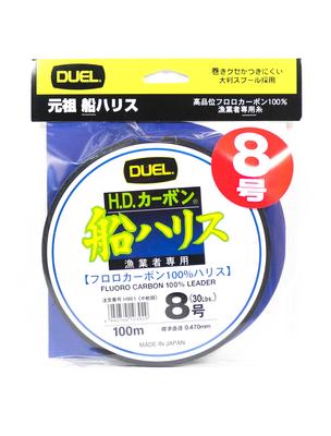 Yo Zuri Duel Fune Leader Fluorocarbon 100 м Розмір 8 30 фунтів 0,47 мм H961 (3929)