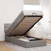 Ottoman Bed with Mattress Taupe 80x200 Cm Fabric