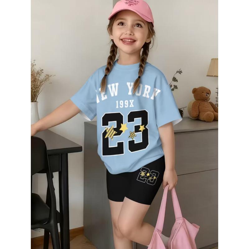 2-teiliges Sommer-Jungen-Set: Lässiger Sport-Trend, T-Shirt mit 3D-Muster-Druck und Shorts