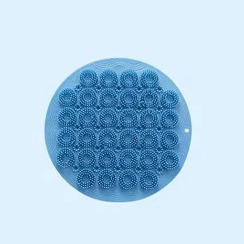 

Exfoliating Shower Massage Scraper Bathroom Non-Slip Bath Mat Back Massage Brush Silicone Foot Wash Body Cleaning Bathing Tool Set