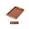 Vintage Nanmu Bamboo Tea Tray with Dual Metal Handles Kosher Je New Year & Festival Serving Platter for Cups/Cakes