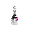 Halloween Copper Skull Charm Luminous Pumpkin Ghost Clown Bead Pendant Ring Necklace Bracelet Diy Jewelry Gift