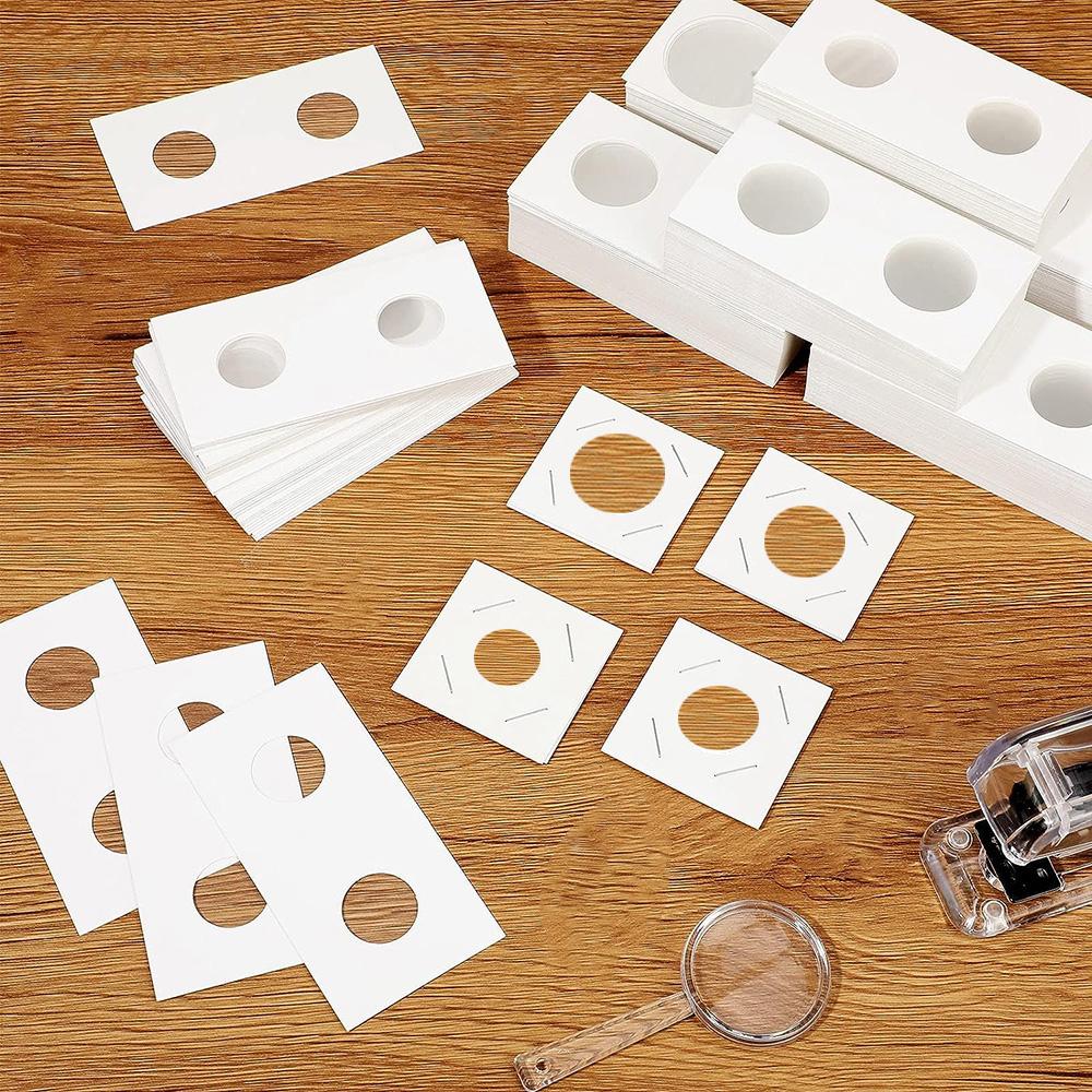 50 buc. Suporturi pătrate de monede din carton Suporturi pentru monede Suporturi pentru monede 17,5 mm-40 mm Suporturi pentru monede Clip de depozitare Suporturi pentru monede Capac pentru depozitare