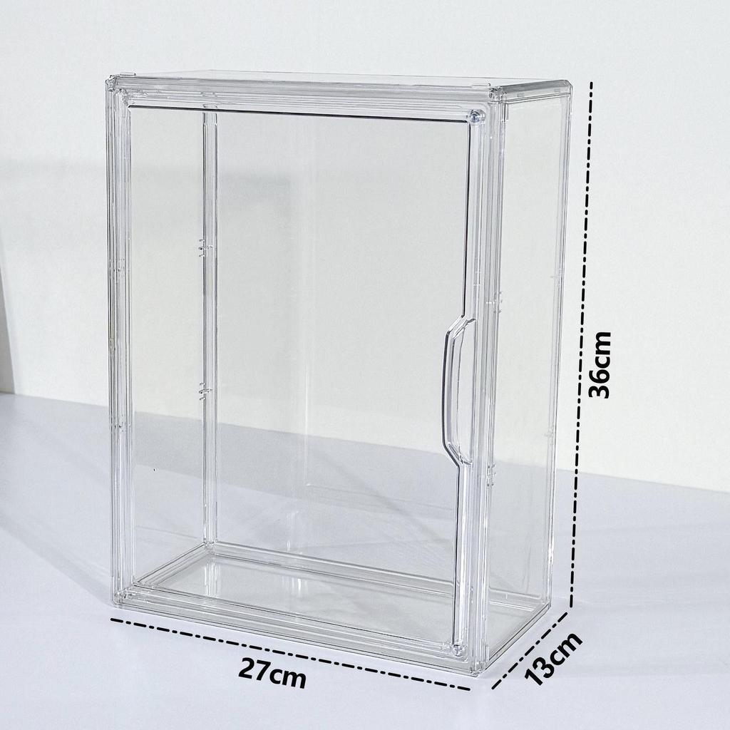 Multi-Layer Acrylic Display Case: Transparent Magnetic Storage for Figurines and Badges