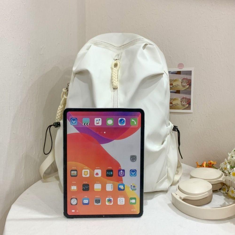 High Capacity Trendy Ins Backpack Polyester School Bags Cute Kawaii Casual Schoolbags  Unisex