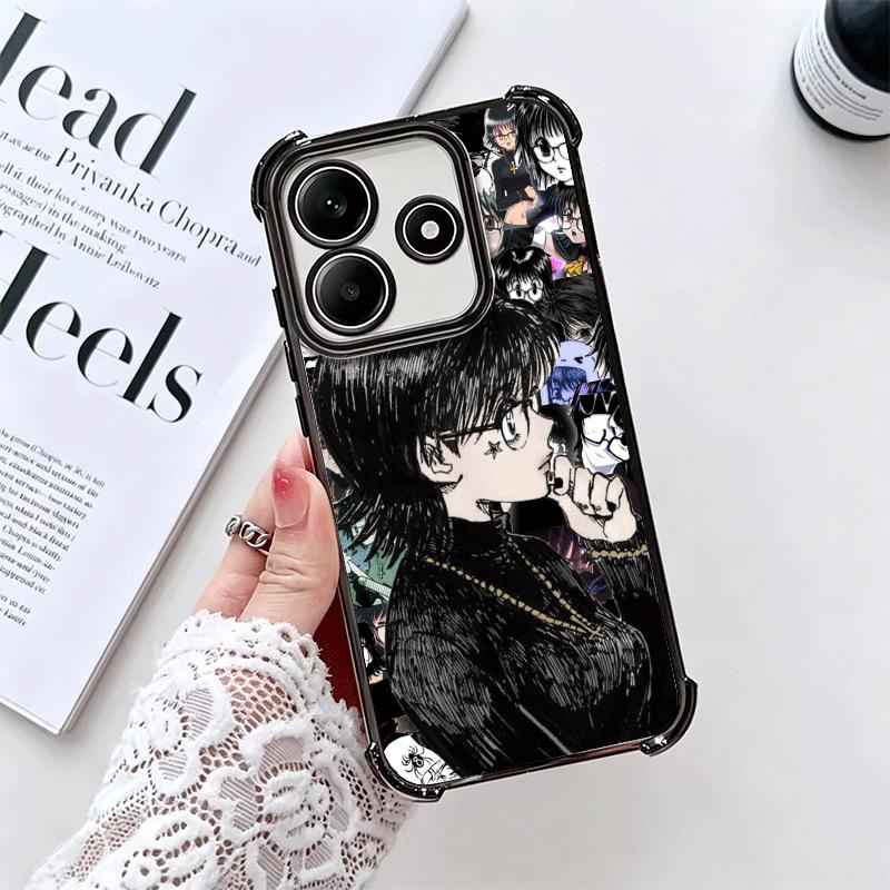 Hunter X-Hunters Shizuku Plating Phone Case For Xiaomi Redmi Note 14 15 Pro Plus 13 12 11 11S 11T 10 9S 9 5G Anti-Fall Airabag C