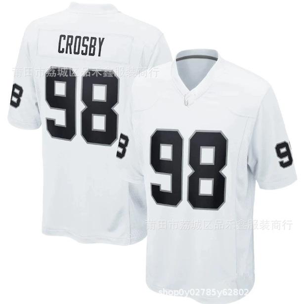Raiders Raiders #4 CARR 17 #ADAMS 98 #CROSBY Ragbyové tričko