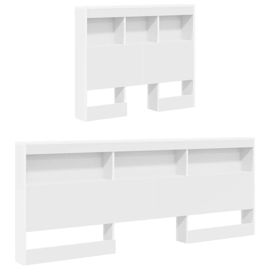 Storage Headboard with Shelf White 100 cm Engineered Wood