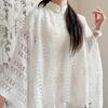 Simple Knitted Shawl Women’s Fringed Scarf Machine Washable Stylish Layering Shoulder Wrap