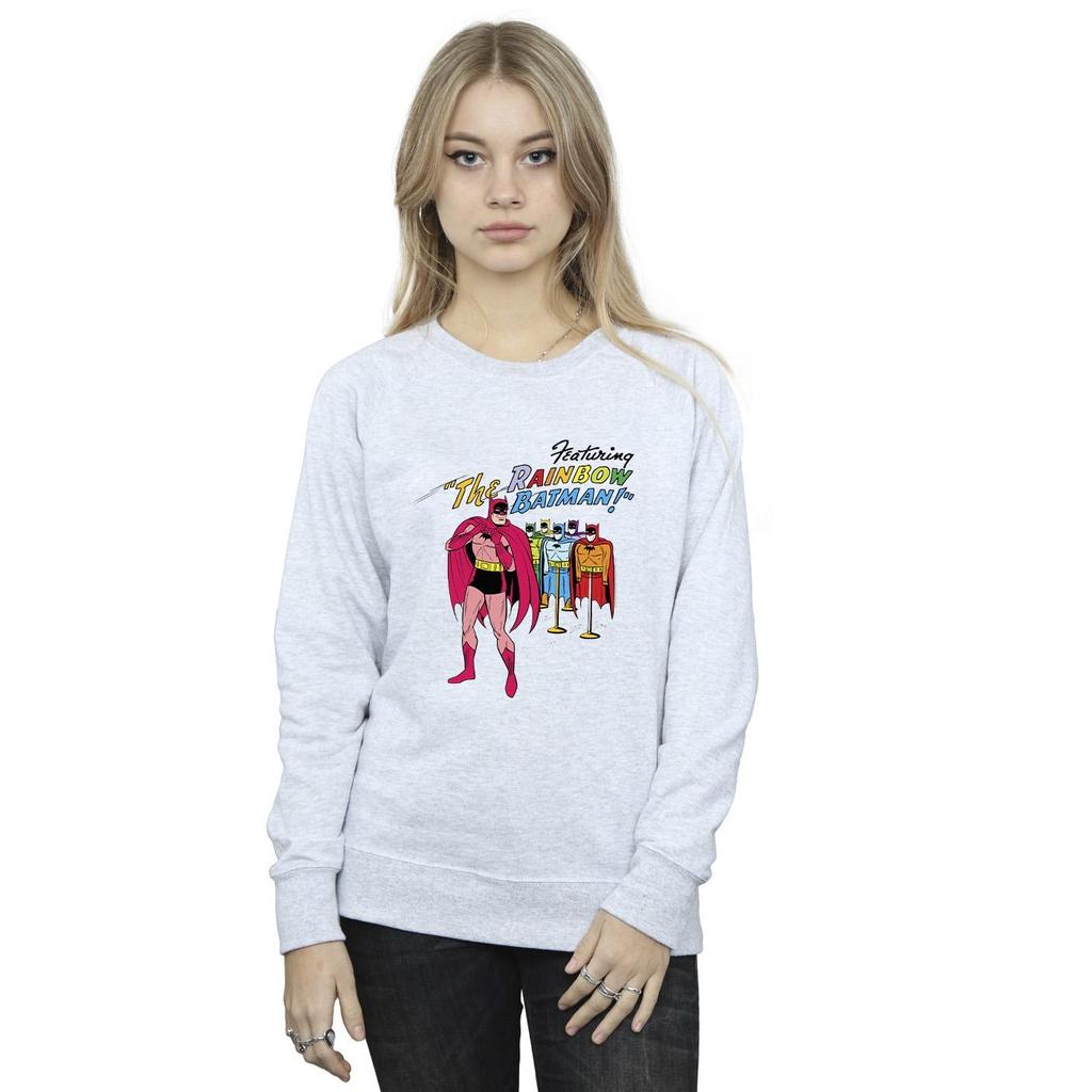DC Comics Womens/Ladies Batman Comic Cover Rainbow Batman Sweatshirt