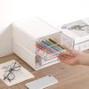 Transparent Desktop Storage Box Drawer Type Portable Office File Storage Cabinet for Bedroom Study Stackable Combination