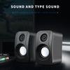 USB Wireds Speaker Stereo Subwoofer Sound Box 3.5mm Input USB Power Computer Speaker for Desktop PC