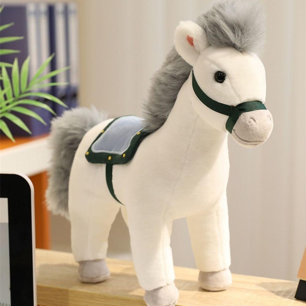 Soft Horse Plush Doll Toys Kawaii Zodiac Pony Figurine Funny Cartoon Steed Doll  Year of The Horse