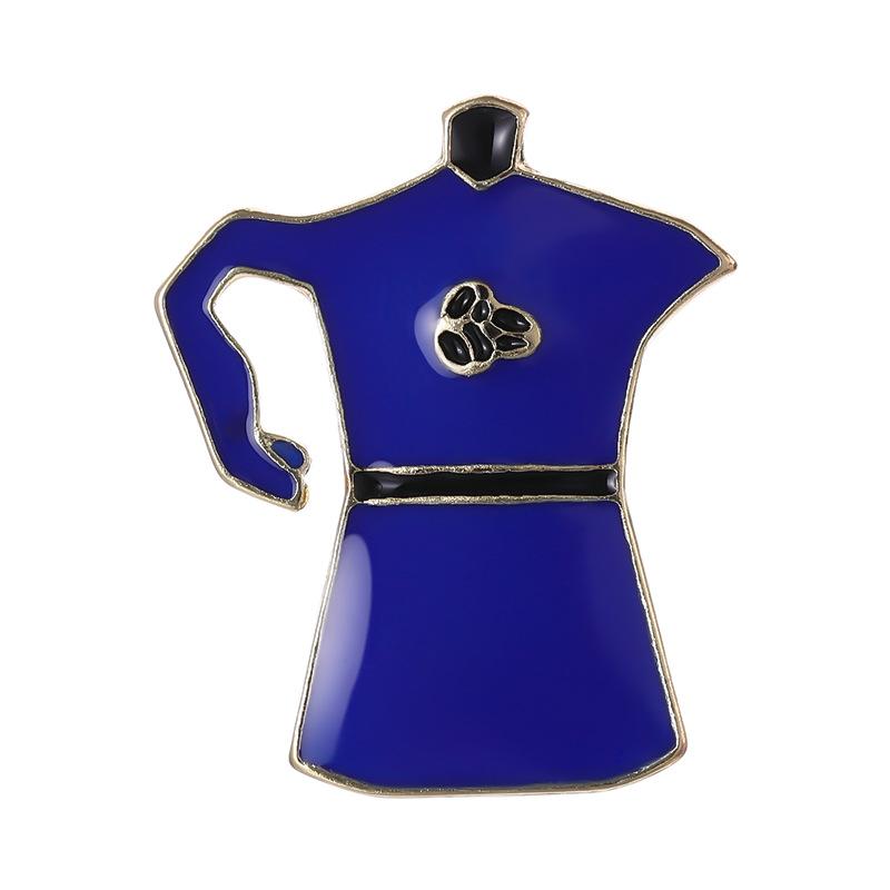 Coffee Maker Enamel Brooch Coffee Bean Grinder Coffee Kettle Cup Bag Barista Badge Punk Lapel Coffee Collection Pin Jewelry Gift