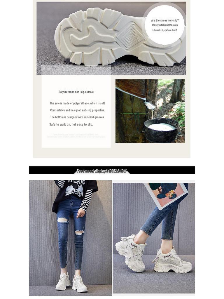 2021 Women's Lightweight Versatile Dad Sneakers - Trendy Thick-Sole Height-Boosting Casual Shoes