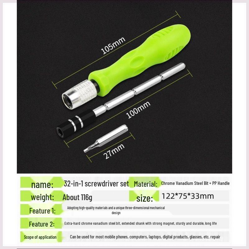 32-in-1 Universal Screwdriver Set: Multifunctional Phillips, Hex, Torx, Triangle, Y-Shape