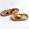 Tea Tray Serving Table Plate Snacks Food Storage Dish for Fruit Dishes Saucer Dessert Bamboo