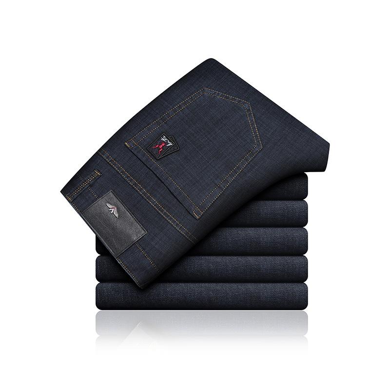 

2024 Новые Весна/Лето Мужские Джинсы Ice Silk Свободные Прямые Деловые Брюки Повседневные Брюки 40