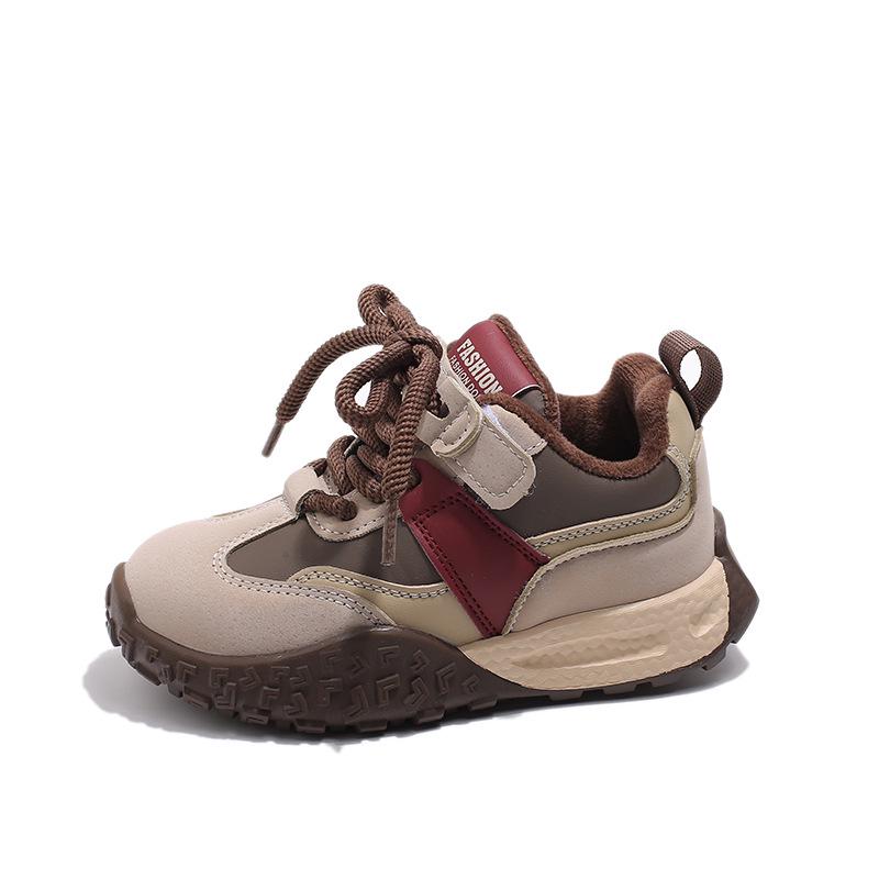 Zapatillas Deportivas de Cuero Forradas de Polar para Niños Invierno 2025: Cálido, Doble Algodón, Unisex Niños y Niñas, Estilo 'Papá', Venta Popular