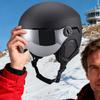 Snowboard Helmet Shockproof Warm Hat with Goggles Outdoor Protective Snow Ski Helmet for Men Women Youth Adults Skiers