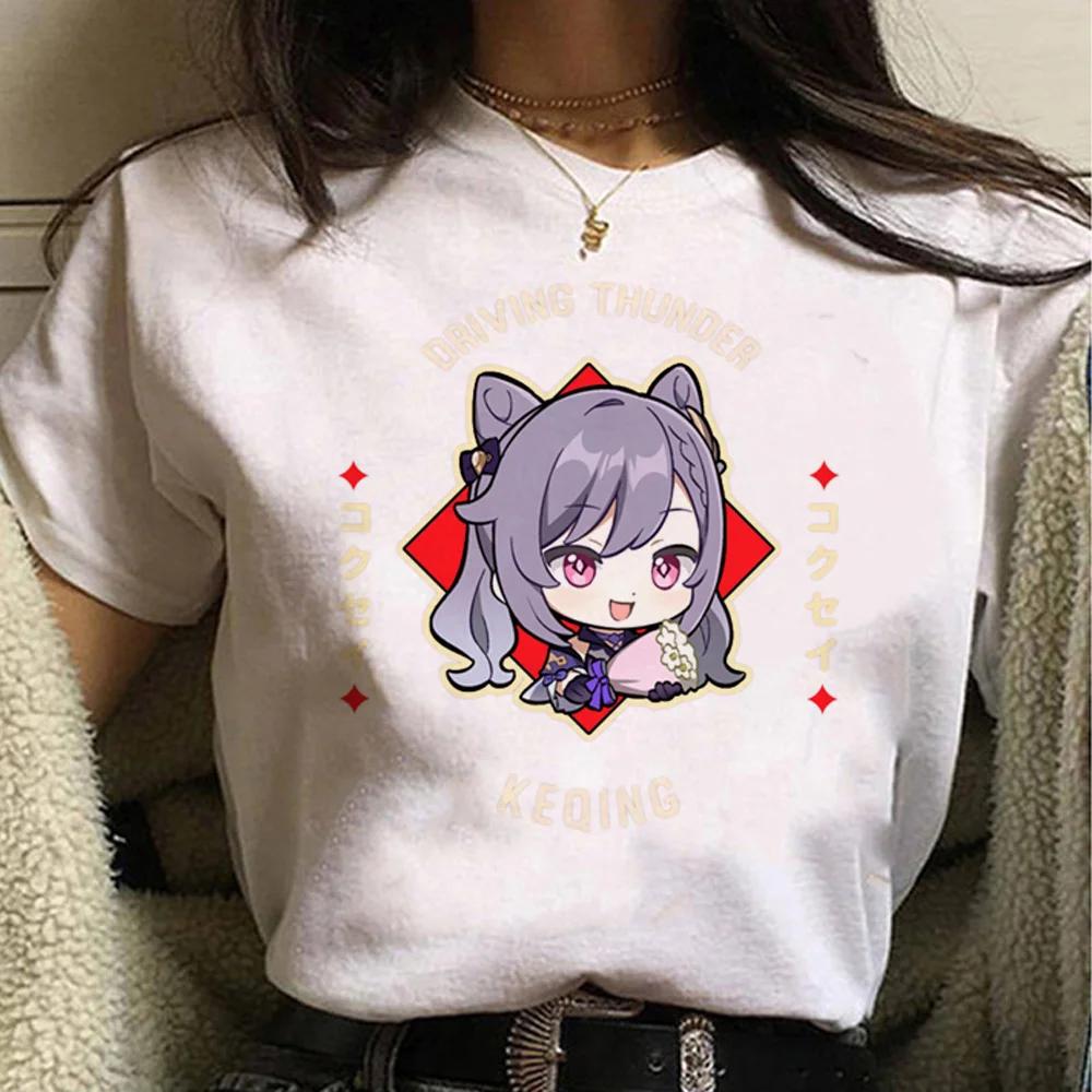 Genshin Impact top women funny summer tshirt female funny harajuku Japanese clothes