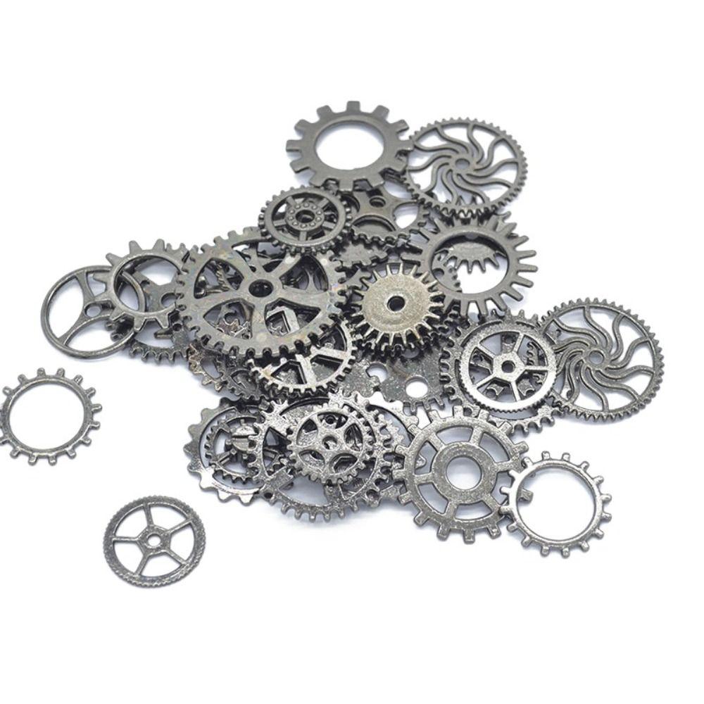 Zinc Zinc Alloy DIY Jewerly Accessories 10 Color Mixed Gear Decoration Punk Steam Gear Pendant  Craft Lovers