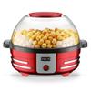 Macchina automatica per popcorn con agitazione automatica, macchina elettrica per popcorn con olio caldo con tappo dosatore, ciotola da portata reversibile incorporata, ottimo
