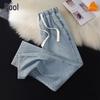 Women's Lyocell Blend Drawstring Elastic Waist Jeans