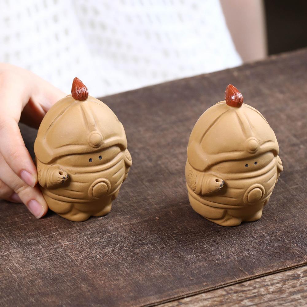 Purple Sand Tea Pet Little General Ornament Terracotta Warriors and Horses Sculpture Creative Hero Martial General
