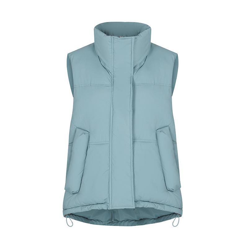 

2024 Autumn/Winter Women s Slimming Cotton Vest – Korean Style, Versatile & Sleeveless Jacket 2XL синій/сірий колір
