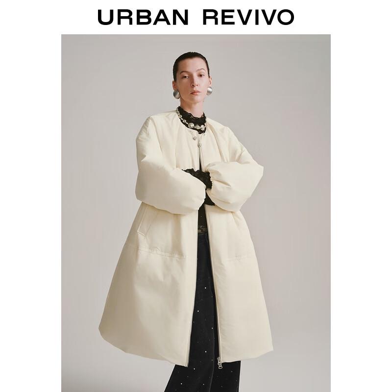 

UR Women s Drawstring Round Neck Long Down Jacket S