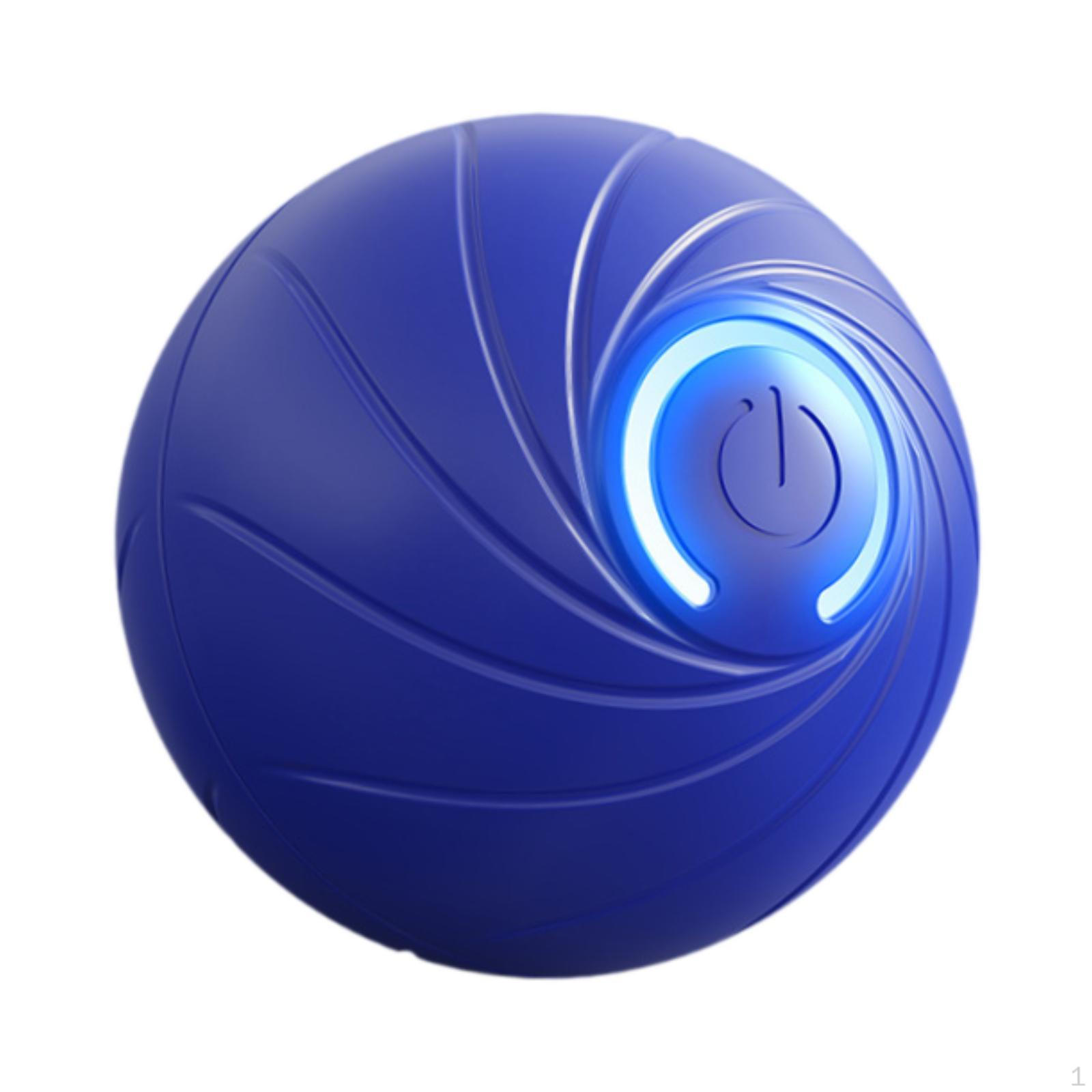 

Automatic Light Up Ball Toy for Puppy, Low Noise, Chewable, Interactive, Indoor Exercise Ball. синий