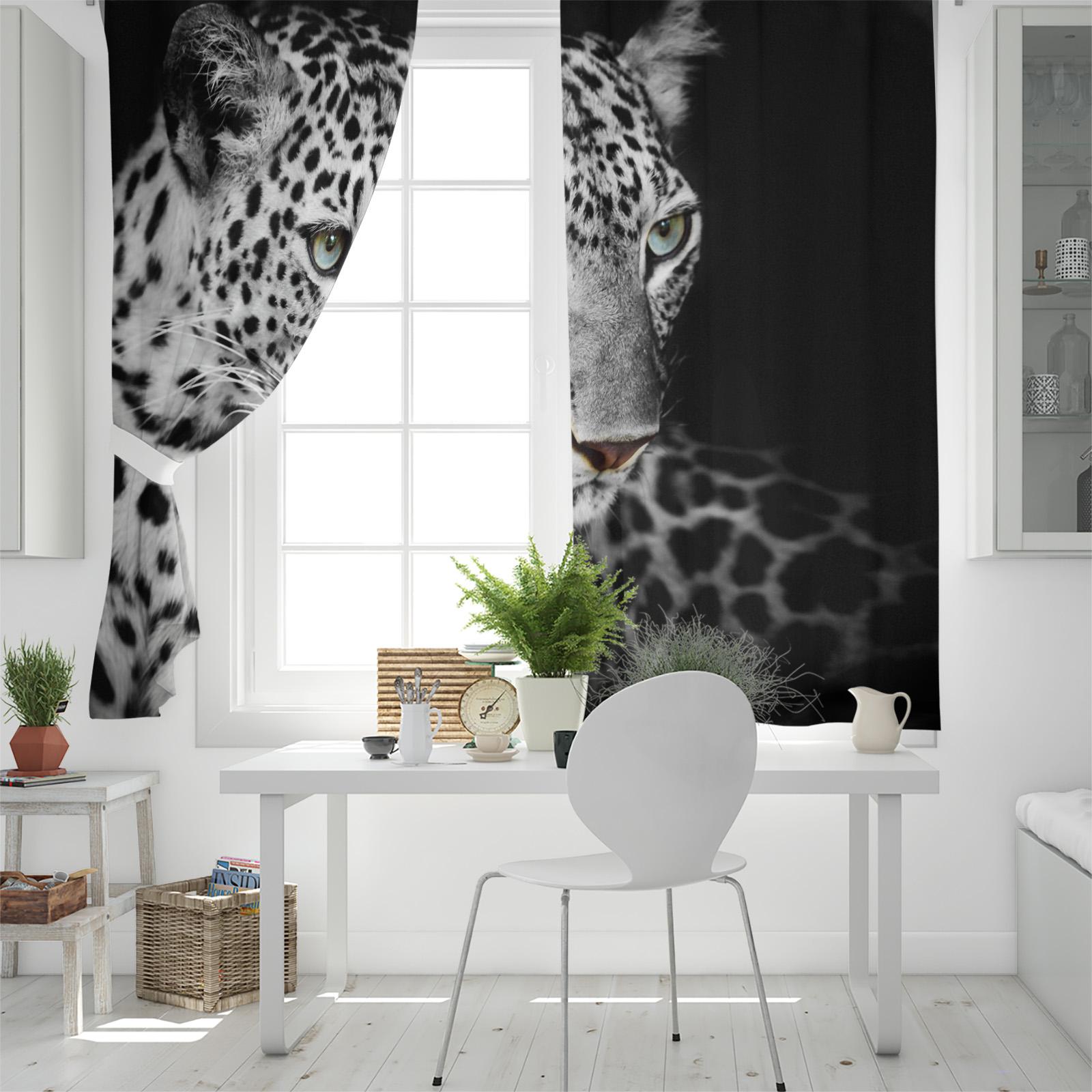 Леопард Африка Животные Оконные Шторы Домашний Декор Гостиная Шторы Кухонные Шторы — фото 4