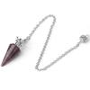 Růženín Přírodní Kámen Léčivý Krystal Kuželové Kyvadlo Amulet Reiki Kyvadlo Přívěsek