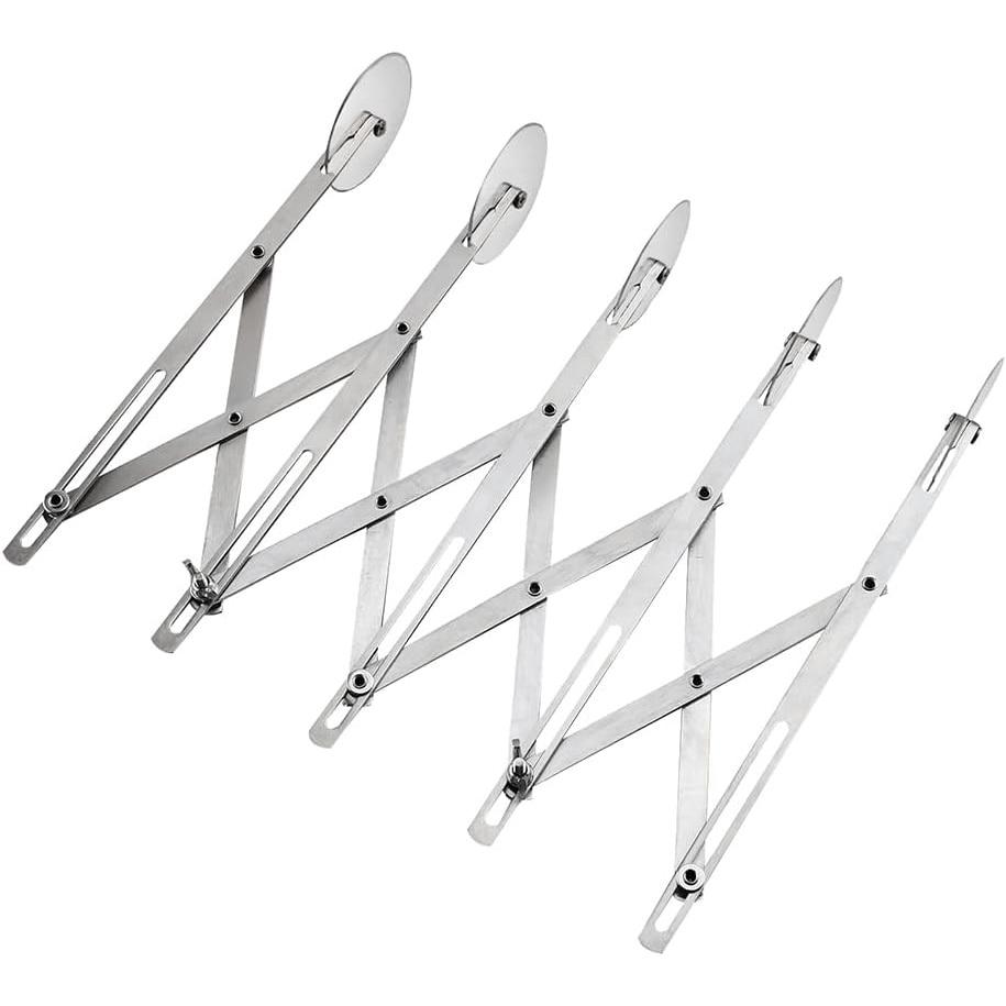 Stainless Steel Dough Cutter 5 Wheels Adjustable 24x25cm