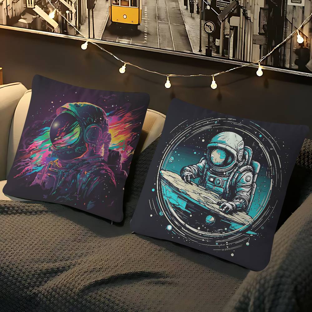 Tecknad Rymd Astronaut Örngott Hem Sängkläder Dekorativt Örngott Bröllop Supermjukt Örngott