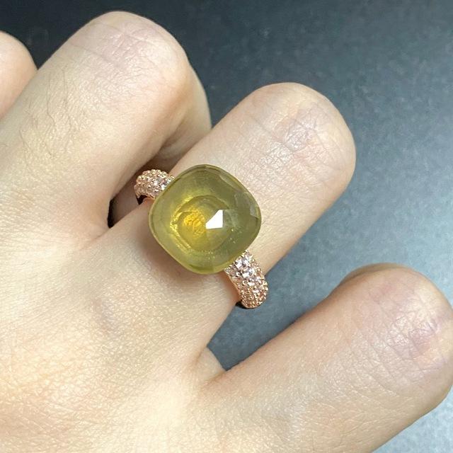 

12.6x6 мм классическое кольцо в стиле конфет, кольцо с плоским натуральным розовым кристаллом из циркония для женщин, свадебная вечеринка, модные ювелирные изделия, подарок 8 розового золота